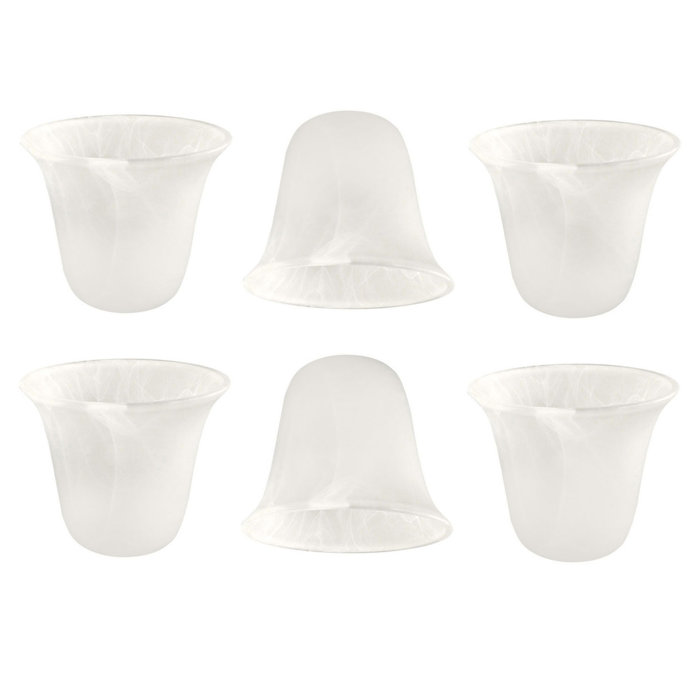 Anmytek Kitchen Island Light Bell Shaped Glass Replacement Shade